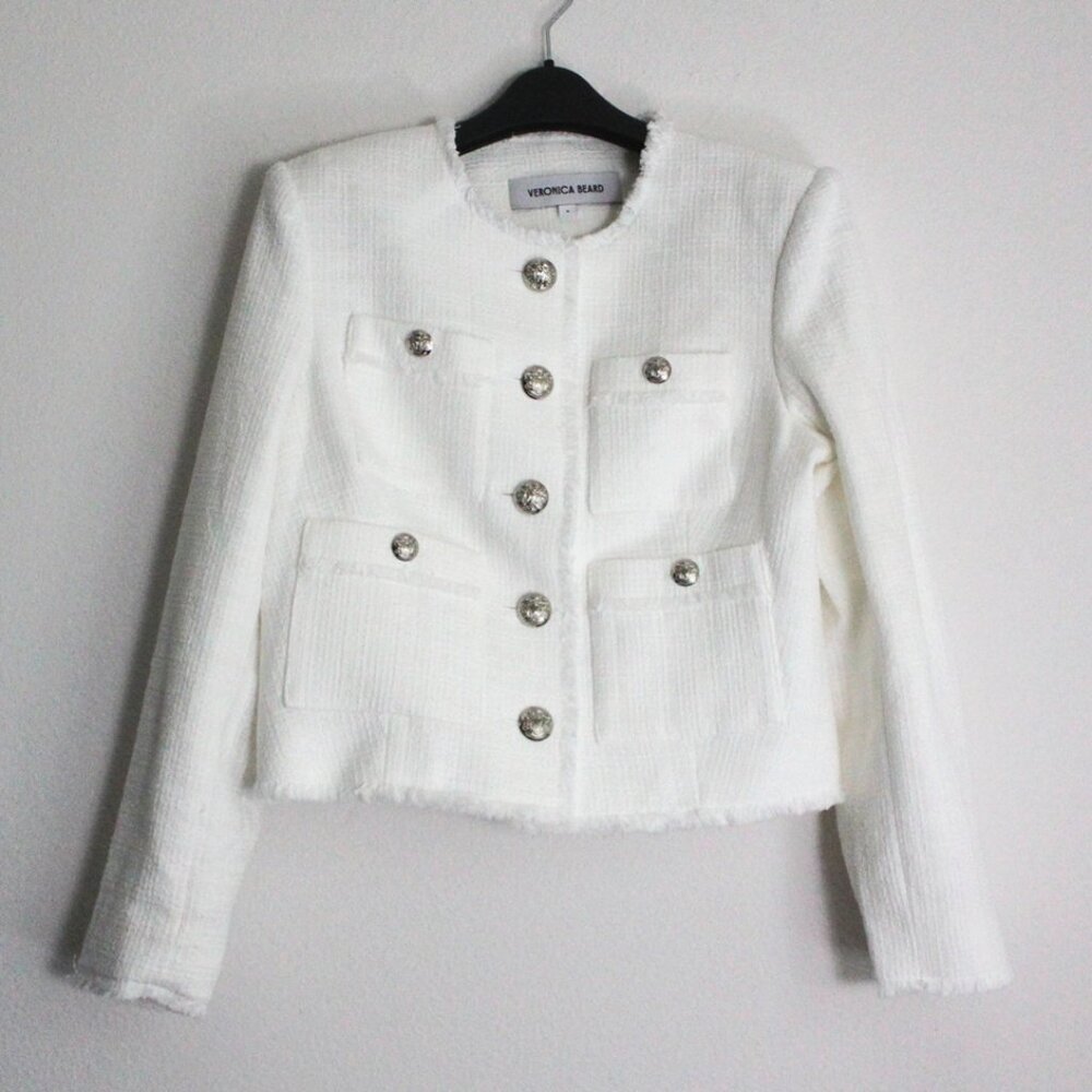New Veronica Beard Olbia Tweed Jacket, Off White, Sale! - Picture 6 of 12